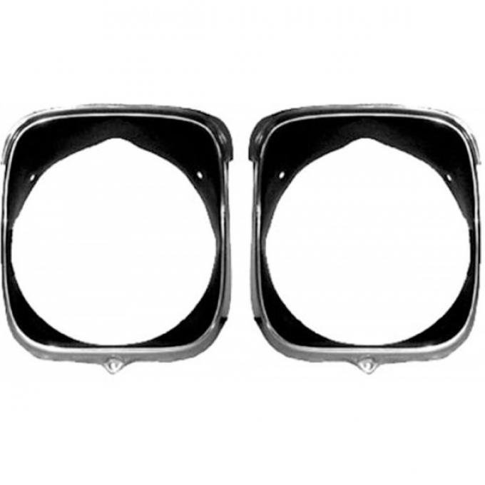 El Camino Headlight Bezels, Inner & Outer, Right, 1969