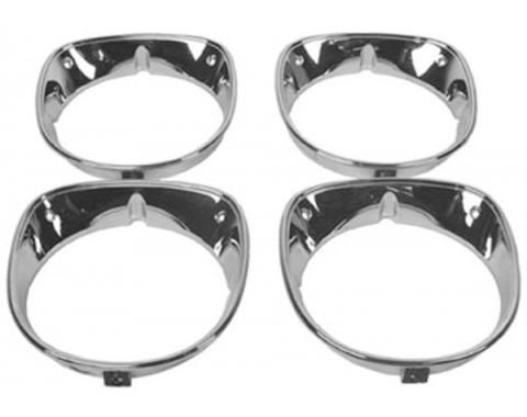 Redline Restomotive® Chevelle/El Camino 70 H/L Bezel - 1 Set (4-Piece Set) LG-00-501