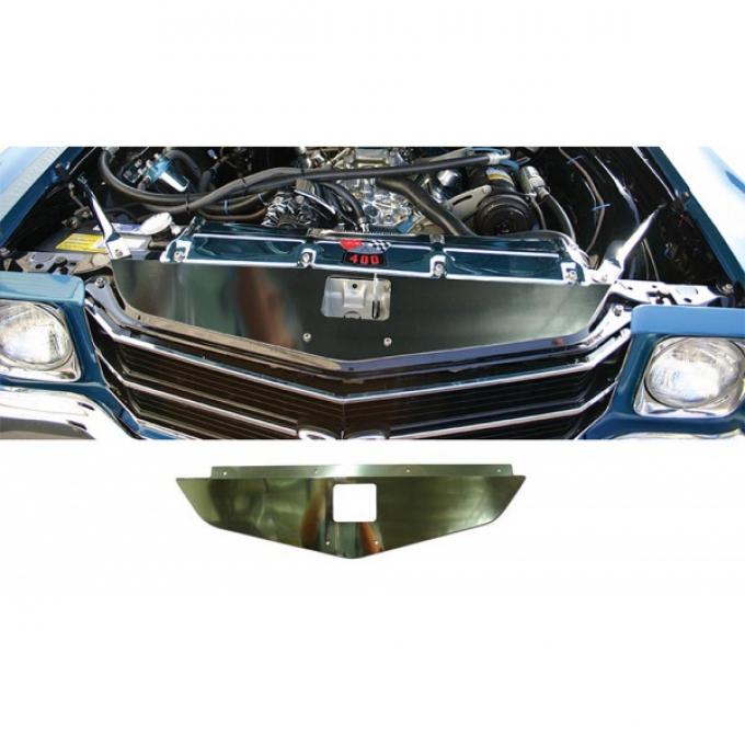 El Camino Core Support Filler Panel, Polished Aluminum, 1970-1972