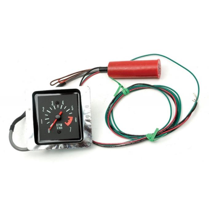 Chevelle Tachometer, 7000 RPM, In-Dash Clock Conversion, For Cars With Sweep Style Dash, 1970