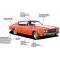 Chevelle Insulation, QuietRide, AcoustiShield, Body Panel Kit, Coupe, 1973-1977