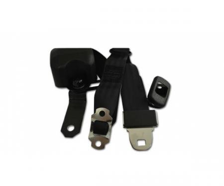 Chevelle And Malibu 3-Point Retractable Bucket Front Seat Belt Kit, With Plain Buckles, Morris Classic Concepts, 1966-1967