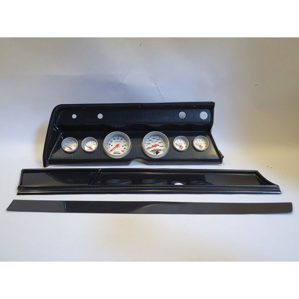 Chevelle Instrument Cluster Panel, Carbon Fiber Finish, With UltraLite