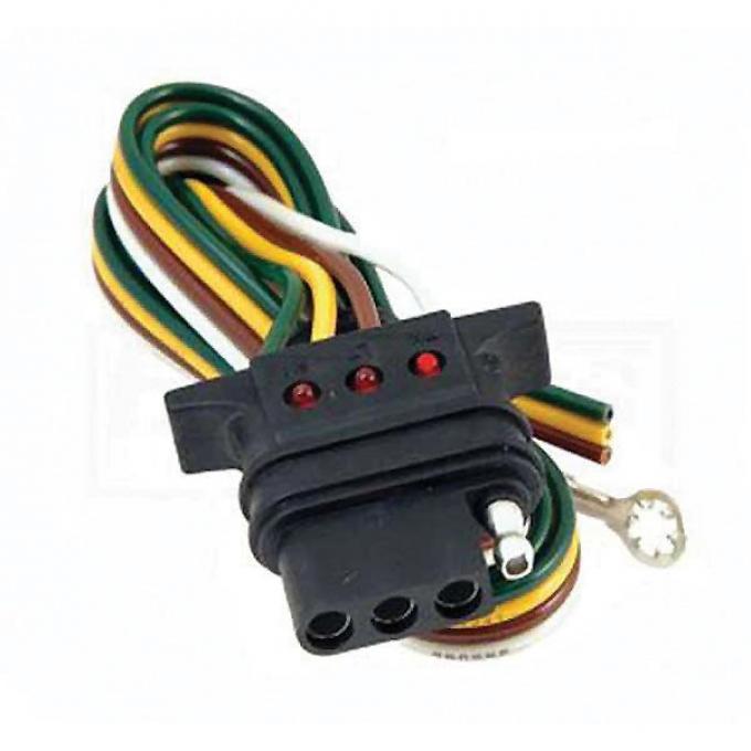 El Camino Vehicle Towing Wiring Connector, 4-Flat With LED,1959-1987