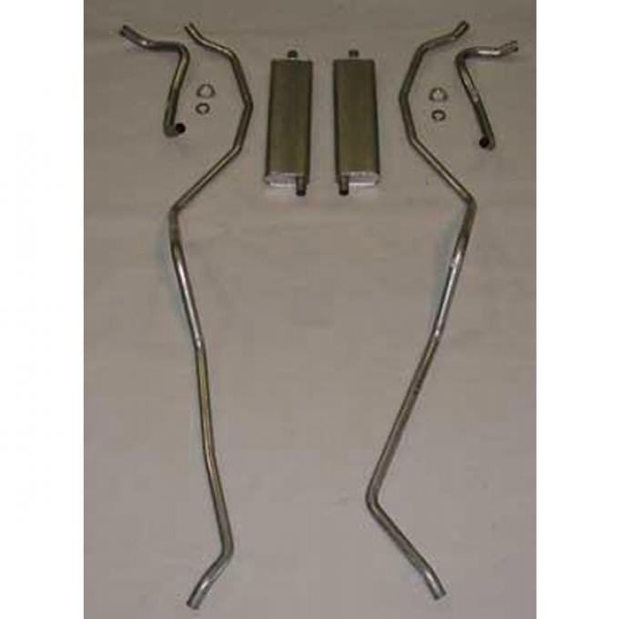 El Camino Exhaust Systems, Complete, 8 Cyl, 283 Dual Exhaust Aluminum, Includes Left & Right, 1959-1960