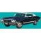 Chevelle Body Stripe Kit, Black, Super Sport (SS), 1968