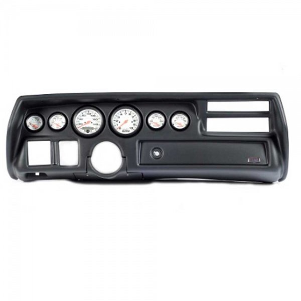 Chevelle Instrument Cluster Panel, Sweep Style, Black Finish, With
