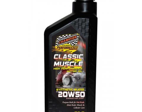 Champion Classic & Muscle High Zinc Synthetic Blend Motor Oil, 20W-50