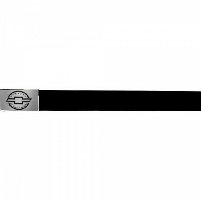 Web Belts, Chevy Bowtie Buckle, Metal Buckle Etched, Outline Bowtie