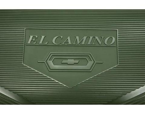 Legendary El Camino Floor Mats, Vintage Rubber,El Camino Black Letters With Bowtie, Show Correct 1964-1967