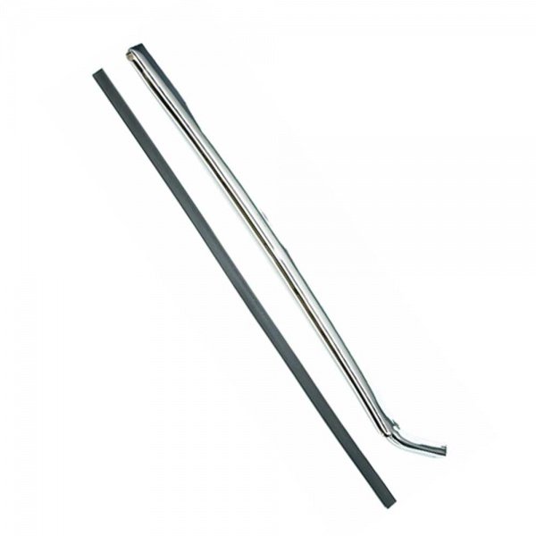 thumbnail image 2 of NORS Left Side Quarter Window Chrome Molding – 1966-67 GM A-Body Sash Channel W/ Glass Seal 2 of 6