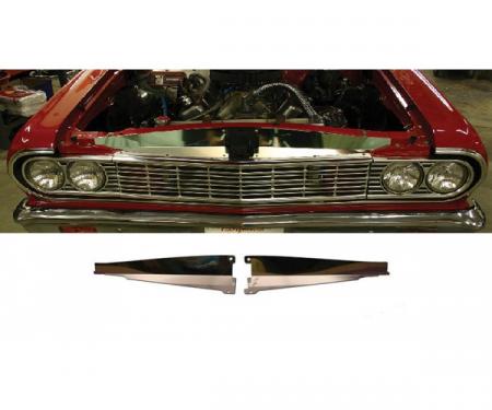 El Camino Core Support Filler Panel, Polished Aluminum, 1964