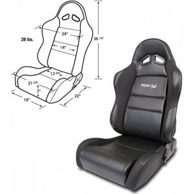El Camino Procar Bucket Seat, Sportsman Series, Right