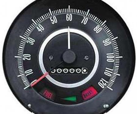 Firebird Speedometer, Standard Dash, With Speed Warning, 1967