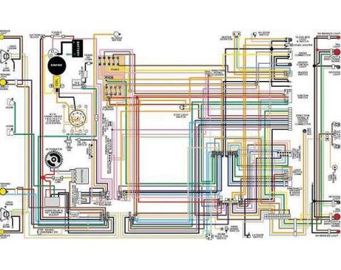 El Camino Color Laminated Wiring Diagram, 1964-1975