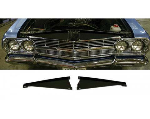 El Camino Core Support Filler Panel, Black Anodized, 1965