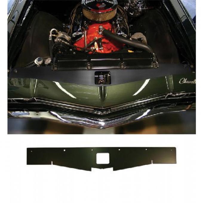 Chevelle Core Support Filler Panel, Black Anodized, 1968-1969
