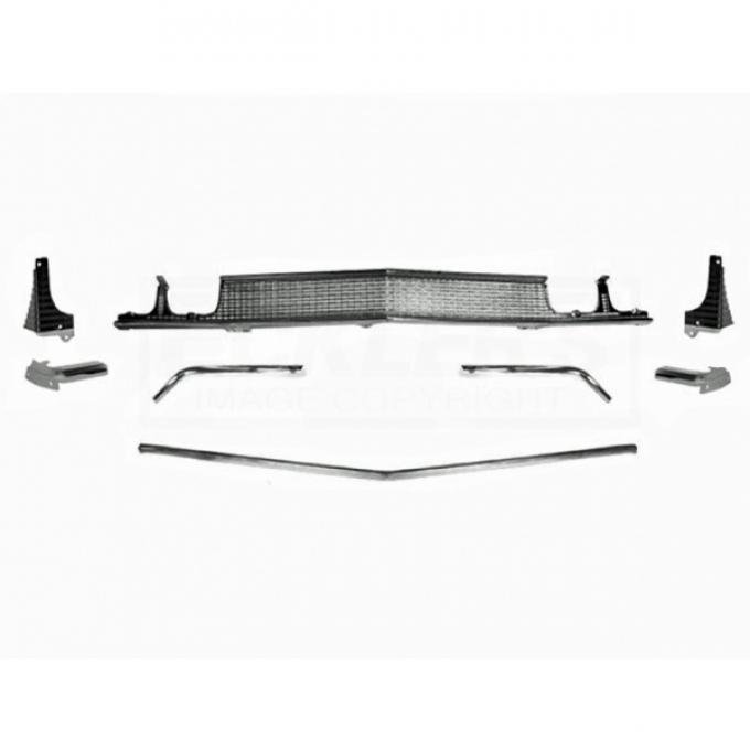 Chevelle And Malibu Grille, Molding, Headlight Extension, Kit, Standard, 1968