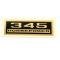Chevelle Valve Cover Decal, 345 hp, 1964-1972
