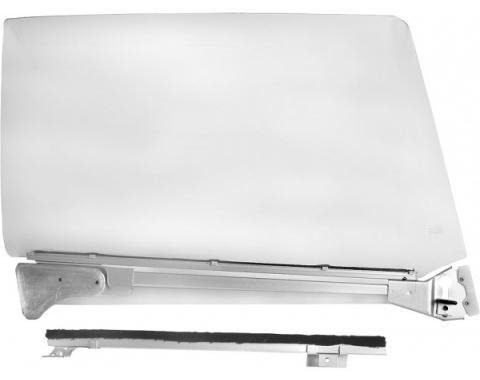 Chevelle Door Glass Assembly, Clear, Left, 2-Door Coupe, 1966-1967