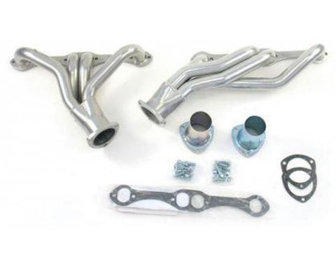 Chevelle Exhaust Headers, Small Block, Shorty Style, For Cars With Manual Transmission & Floor Shift, 1964-1972