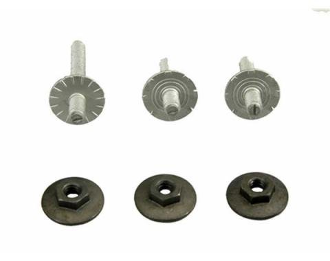 Quarter Window Stud And Nut Set, 1967-1969