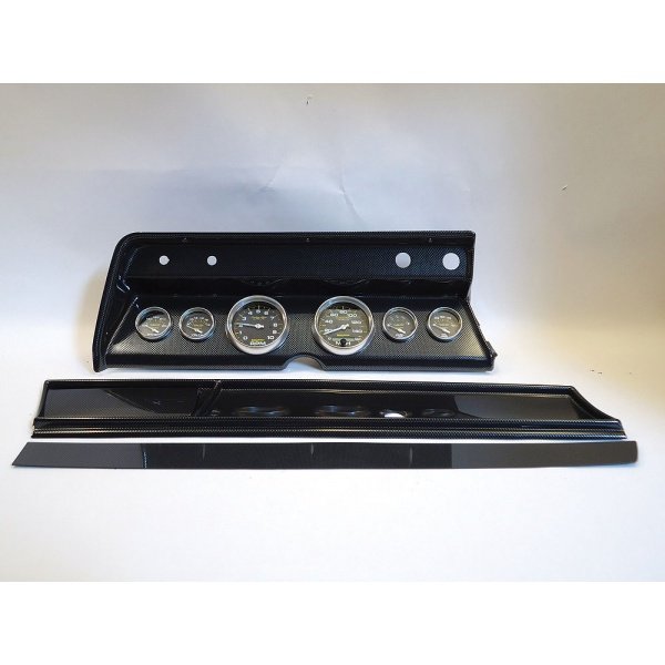 Chevelle Instrument Cluster Panel, Carbon Fiber Finish, With Carbon