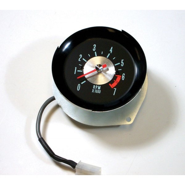 Chevelle Tachometer, 7000 RPM, InDash Clock Conversion, 19641965