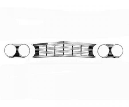 Chevelle Grille And Headlight Bezel Kit, Standard, 1967