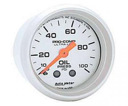 El Camino Oil Pressure Gauge, Mechanical, Ultra-Lite Series, Autometer,1959-1987