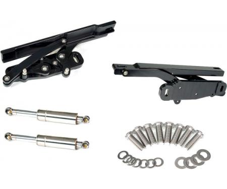 El Camino Billet Aluminum Hood Hinges, Black Powder Coated Finish, 1969-1972