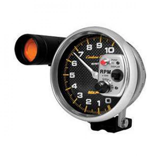 El Camino Tachometer, Pedestal Mount, 10,000 RPM, Carbon Fiber Series, AutoMeter, 1959-1987