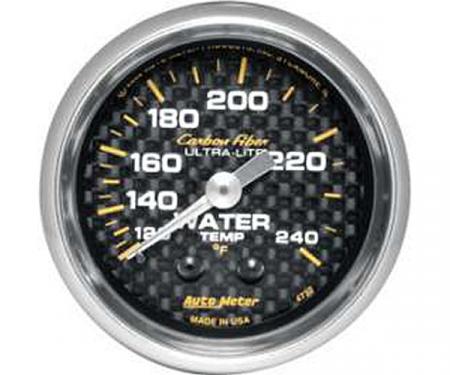 El Camino Water Temperature Gauge, Mechanical, Carbon FiberSeries, AutoMeter, 1959-1987