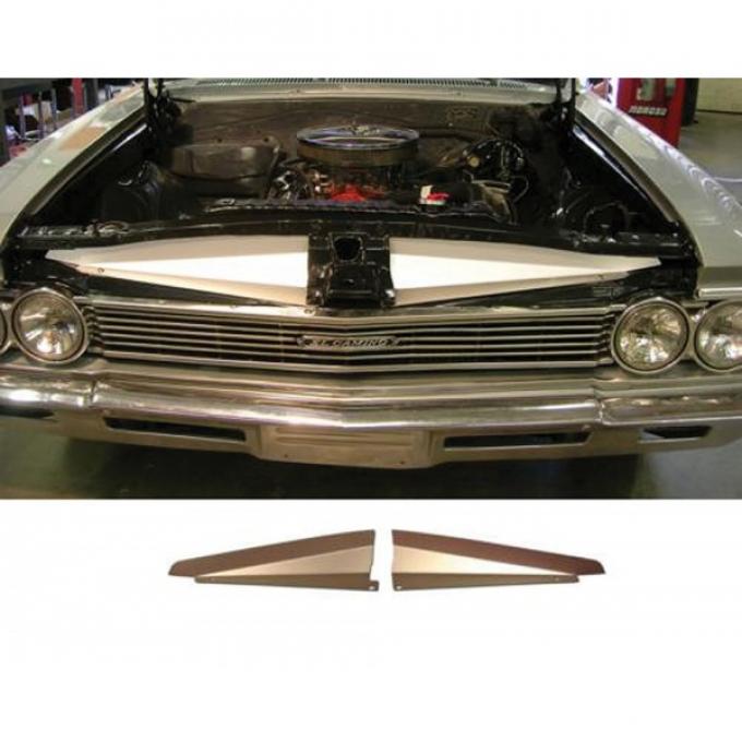 Chevelle Core Support Filler Panel, Anodized Aluminum, 1966