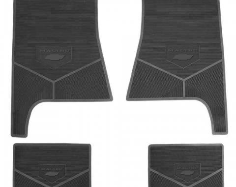 Legendary Auto Interiors Malibu Vinyl Floor Mat With Bowtie, 1969-1972