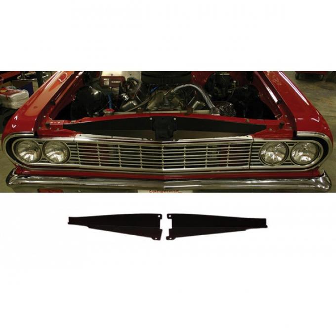 El Camino Core Support Filler Panel, Black Anodized, 1964