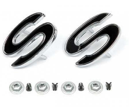 El Camino Fender Emblems, SS, Black, 1969-1972