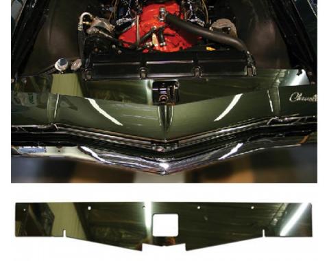 El Camino Core Support Filler Panel, Polished Aluminum, 1968-1969