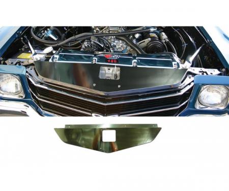 El Camino Core Support Filler Panel, Polished Aluminum, 1970-1972