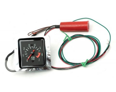 Chevelle Tachometer, 7000 RPM, In-Dash Clock Conversion, For Cars With Sweep Style Dash, 1970