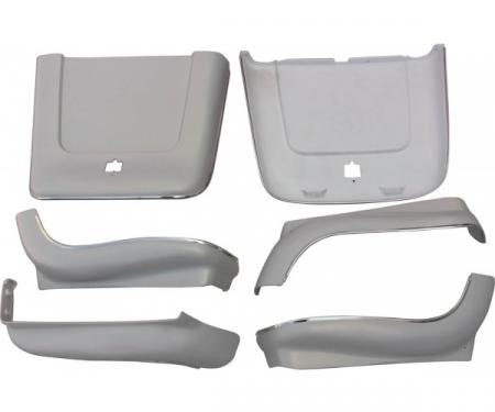 Chevelle Seat Back & Side Panel Set, Bucket, 2-Door Coupe &Convertible, Parchment, 1969