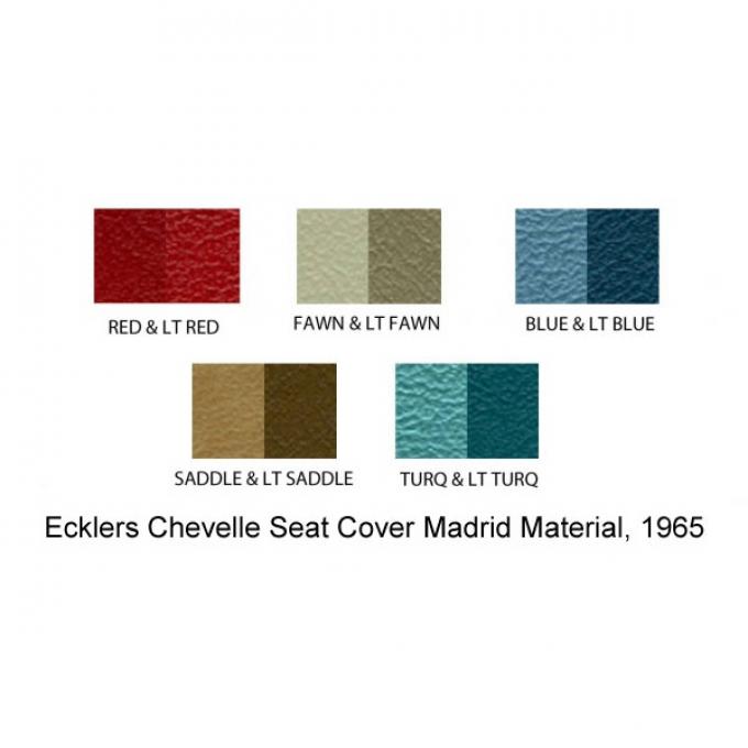 Chevelle-Distinctive Industries Seat Covers, Coupe, Bench Front & Rear, Two-Tone, 1965