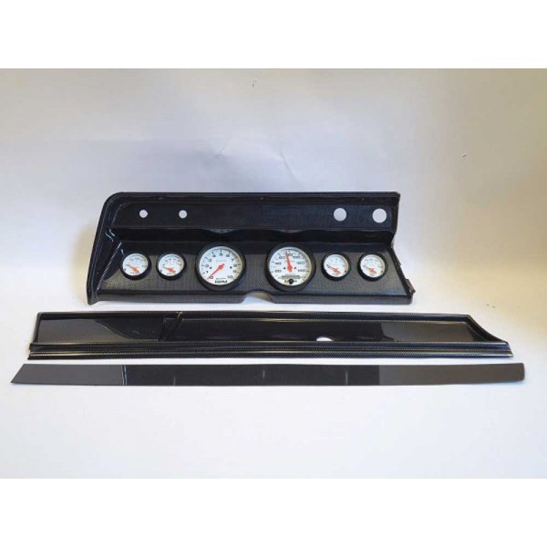 Chevelle Instrument Cluster Panel, Carbon Fiber Finish, With Phantom