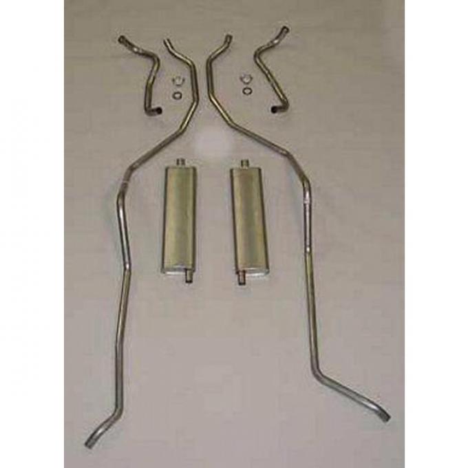 El Camino Exhaust Systems, Complete, 348 Dual Exhaust - ExcHi-perf Stainless Include, 1959-1960