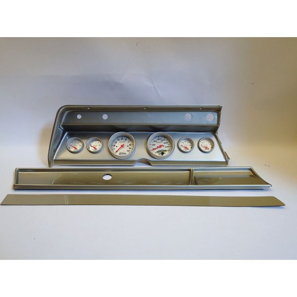Chevelle Instrument Cluster Panel, Aluminum Finish, With UltraLite