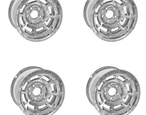 Corvette-Style Chrome Reproduction Aluminum Wheel Set, 1959-1987