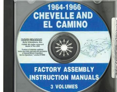 Chevelle Factory Assembly Manual, PDF CD-ROM, 1964-1966