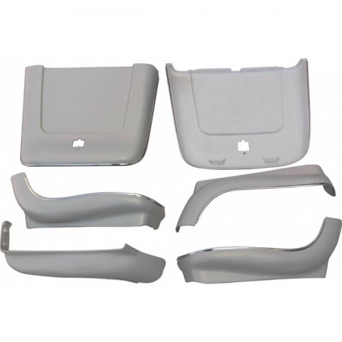 Chevelle Seat Back & Side Panel Set, Bucket, 2-Door Coupe &Convertible, Parchment, 1969