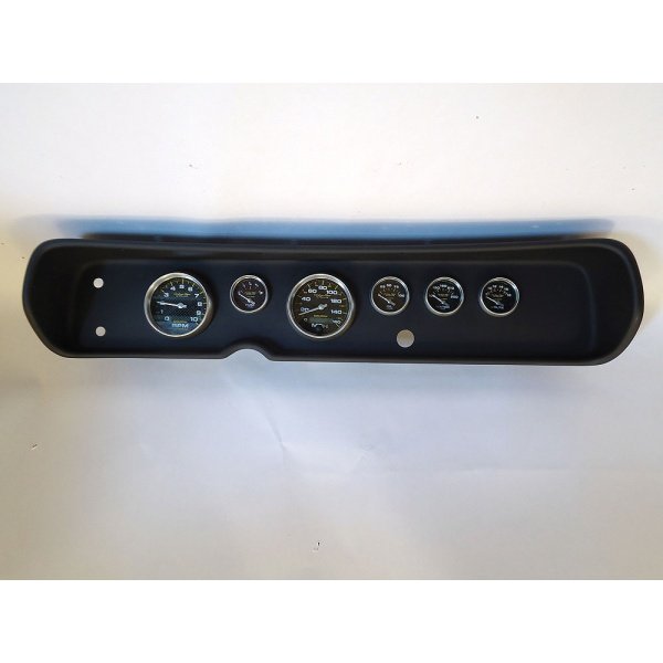 Chevelle Instrument Cluster Panel, Black Finish, With Carbon Fiber