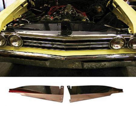 El Camino Core Support Filler Panel, Polished Aluminum, 1967